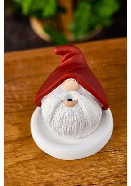 Kırmızı Cüce Tasarım Konik Tütsülük + Tabak + Tütsü, Ortam Kokusu Biblo Takımı fiyatları