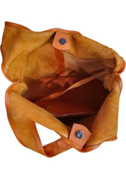 Randy Hakiki Deri Turuncu Omuz Çantası modelleri