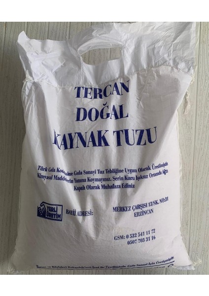 Erzincan Tercan Doğal Kaynak Tuzu 10 kg