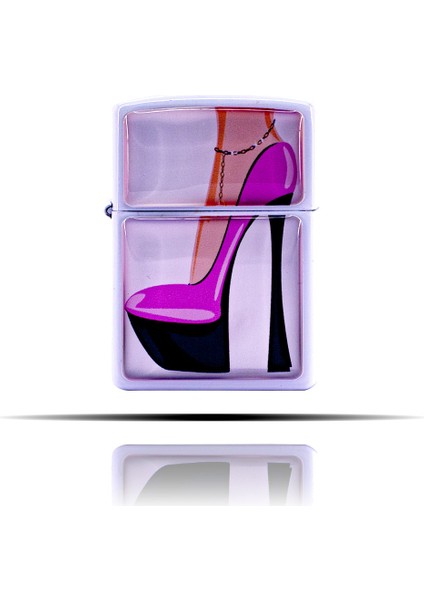 Barbie Topuklu Ayakkabı Desenli Beyaz Benzinli Çakmak fiyatları