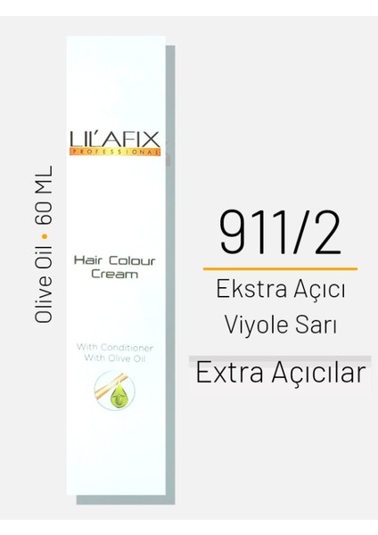 Saç Boyası No 911/2 Ekstra Açıcı Viyole Sarı 60ML