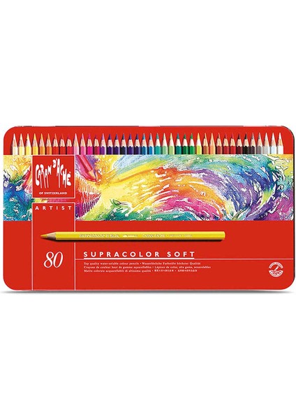 Supracolor Soft 80 Adet Sulu Boya Kalemi Seti Canlı Renkler ve Yumuşak Doku