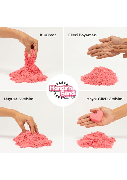 Hands'n Sand Doğal Kinetik Oyun Kumu 500GR - Pembe modelleri
