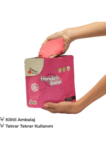 Hands'n Sand Doğal Kinetik Oyun Kumu 500GR - Pembe fırsatları