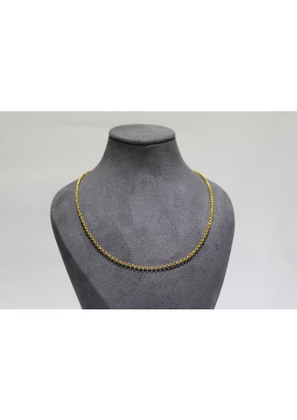 14 Ayar Gerçek Altın Halka Model Kolye Zincir