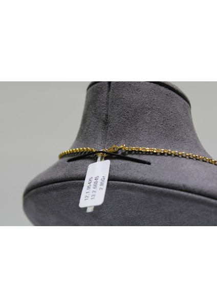 14 Ayar Gerçek Altın Halka Model Kolye Zincir