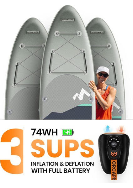 Orca Pro Elektrikli Şarjlı Sup Pompası –25 Psı Yüksek Basınç, Şişirme & Boşaltma,8 Nozul Seti fırsatları