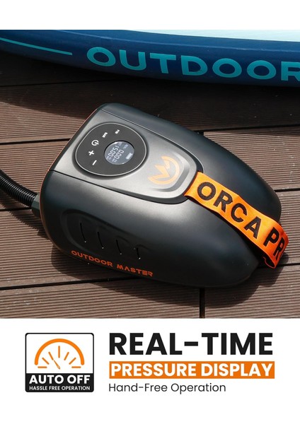 Orca Pro Elektrikli Şarjlı Sup Pompası –25 Psı Yüksek Basınç, Şişirme & Boşaltma,8 Nozul Seti