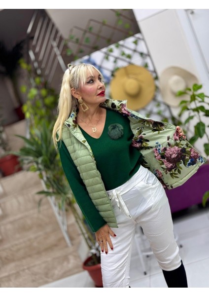 T2090 Italyan Çift Taraflı Yelek Yeşil fırsatları