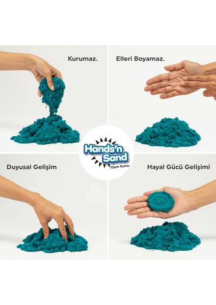 Hands'n Sand Doğal Kinetik Oyun Kumu 500GR - Mavi modelleri