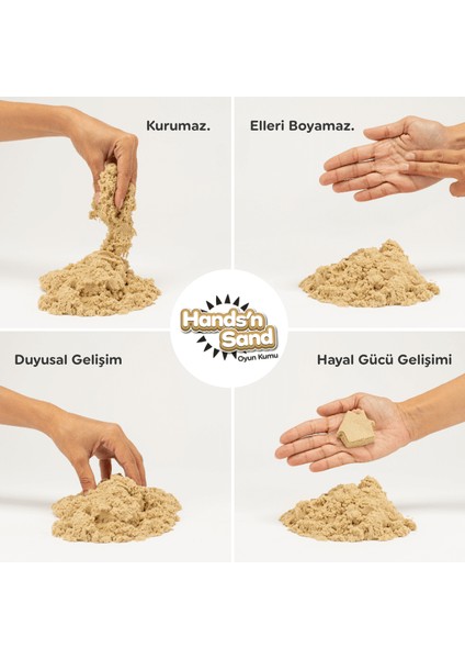 Hands'n Sand Doğal Kinetik Kum 500GR - Naturel modelleri