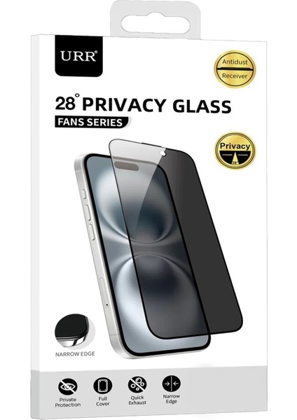 iPhone 17 Pro Max Fans Series Premium Hayalet Cam Ekran Koruyucu - Siyah