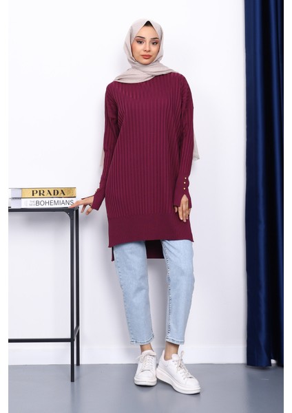 Mürdüm Önü Kısa Arkası Uzun Triko Tunik fiyatları