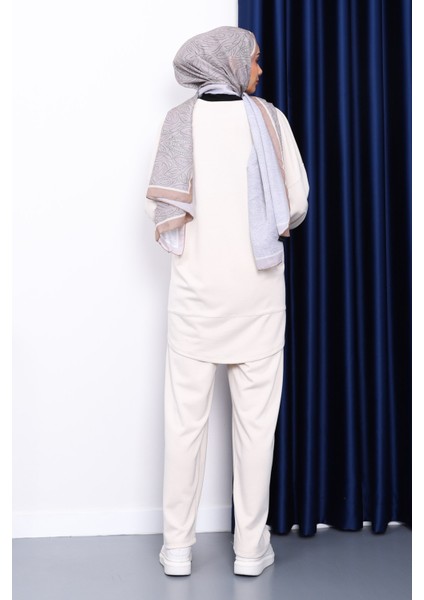 Taş Bisiklet Yaka Tunik Pantolonlu Takım fırsatları