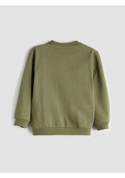 Lcw Kids Haki Dinazor Baskılı Erkek Çocuk Sweatshirt ve Eşofman Alt 2'li fırsatları