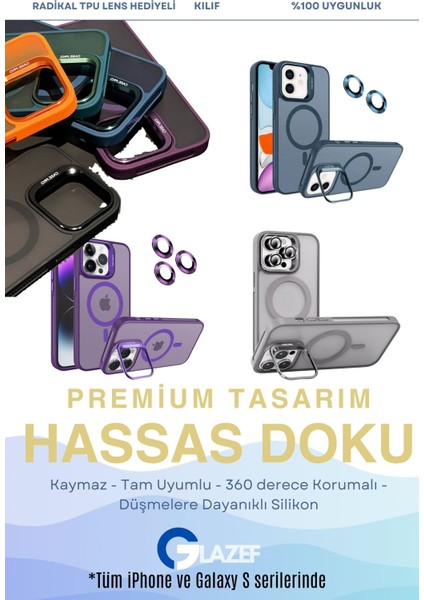 iPhone 11 Magsafe Kılıf & Lens Hediyeli & Standlı Kılıf modelleri