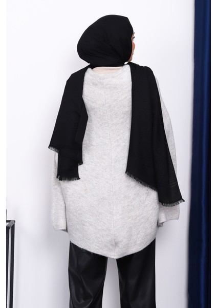 Gri Kemerli Şordonlu Triko Panço fırsatları