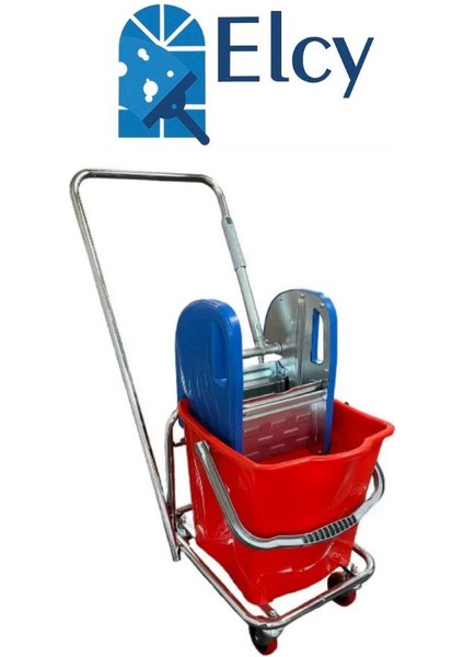 Tek Kovalı Çelik Presli Temizlik Paspas Arabası ( Çelik Press )