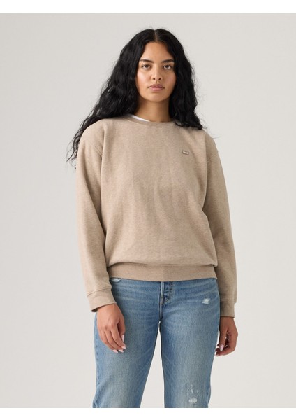 Kadın Kahverengi Bisiklet Yaka Sweatshirt A5942-0053