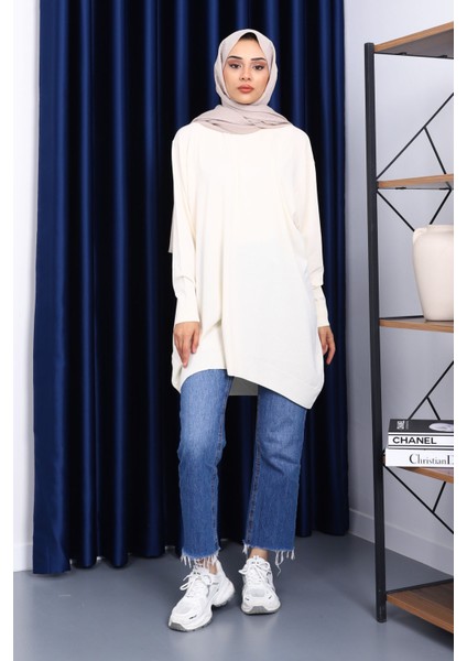 Bej Bisiklet Yaka Merserize Tunik fiyatları