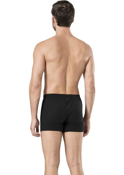 425 Erkek %100 Pamuk Penye 2'li Boxer-Siyah fiyatları