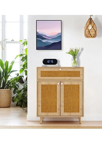 Bali Bohem Jüt Şifonyer - Çok Amaçlı Dolap - Çekmeceli Şifonyer / Raflı Şifonyer / Mdf Jüt Kapaklı fiyatları