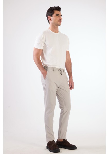 Gri Bağcıklı Slim Fit Jogger Erkek Pantolon fiyatları