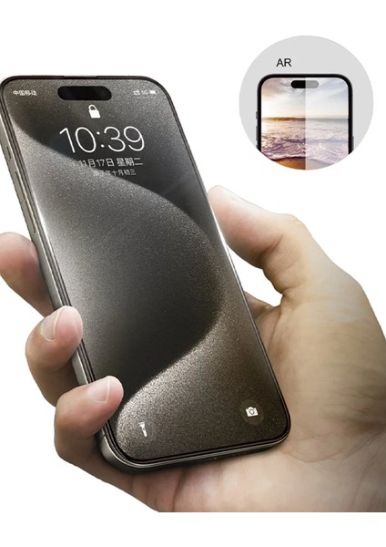Apple iPhone 17 Pro 3D Anti Reflection Ar Ultra Hd Cam Ekran Koruyucu - Şeffaf modelleri