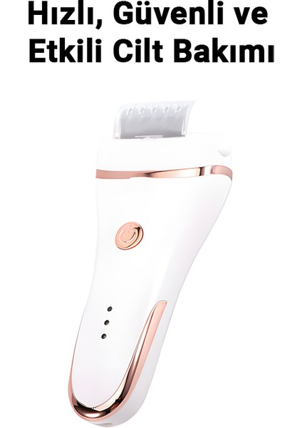 MD-3789 Elektrikli Ayak Törpüsü – 2 Hız Kademeli, USB Şarjlı Nasır ve Ölü Deri Temizleyici