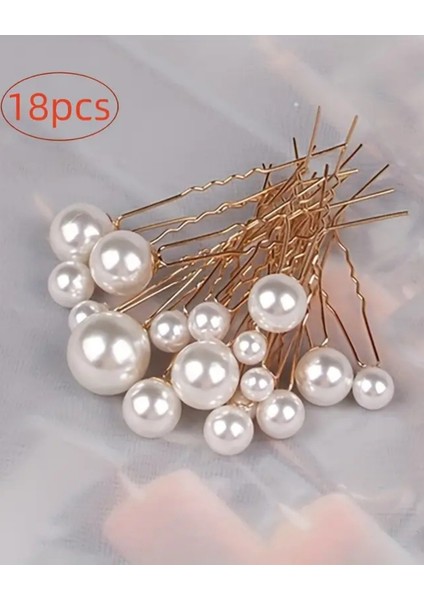 18'li Inci U-Şekilli Saç Tokası – Zarif Saç Modelleri Için Saç Aksesuarı modelleri