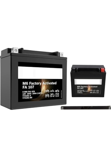 12 Volt 18 Ah YTX20L-BS Agm Akü