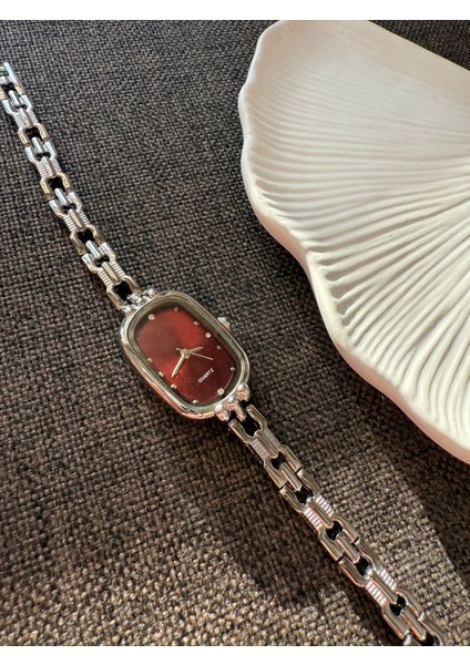 Retro Minimal Zincir Kordon Vintage Kadın Kol Saati