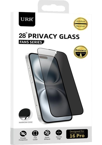 iPhone 14 Pro Max Fans Series Premium Hayalet Cam Ekran Koruyucu - Siyah