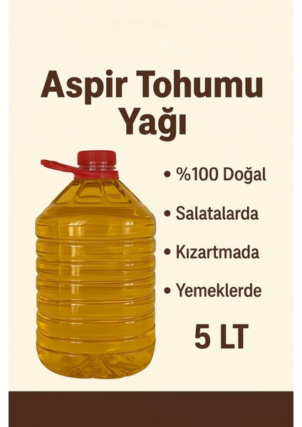 Aspir Tohumu Yağı 5 Litre