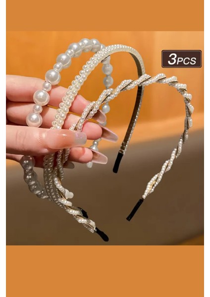 3'lü Inci Detaylı Kadın Saç Bandı Seti – Şık & Zarif Saç Aksesuarları fiyatları