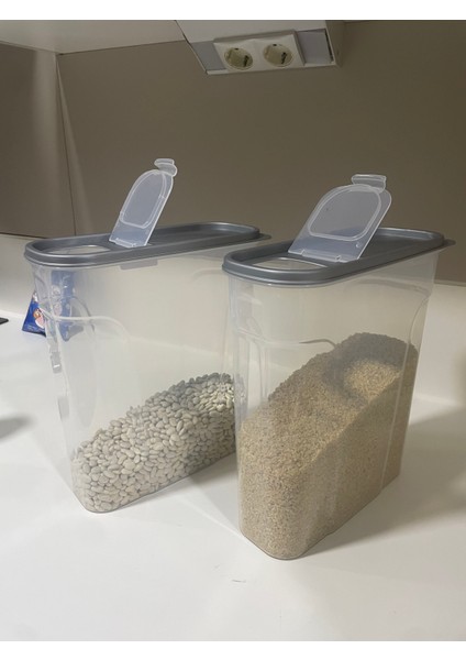 Erzak Bakliyat Kiler Saklama Kabı 6 Adet Set Lüks Şık Kutu Çeyiz Seti 6 Lt Mama Kabı modelleri