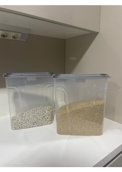 Erzak Bakliyat Kiler Saklama Kabı 6 Adet Set Lüks Şık Kutu Çeyiz Seti 6 Lt Mama Kabı fırsatları