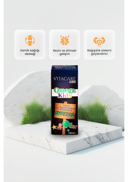 Omega Kids – 150 ml | Çocuklar Için Balık Yağı, Vitamin A, D & E Takviye Edici Gıda fiyatları