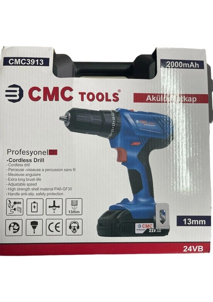 Akülü Matkap 21 Volt 13MM CMC3913