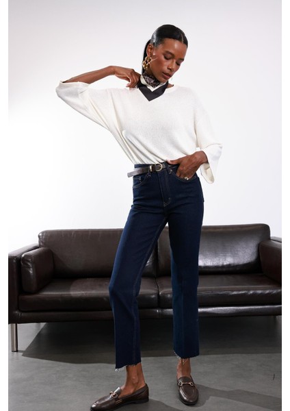 Rins Yıkamalı Yüksek Bel Boyfit Jean fiyatları