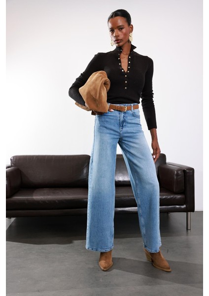 Açık Mavi Wide Leg Jean fiyatları