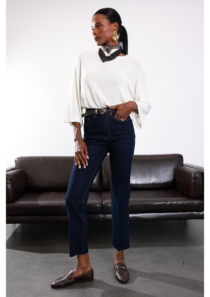 Rins Yıkamalı Yüksek Bel Boyfit Jean modelleri