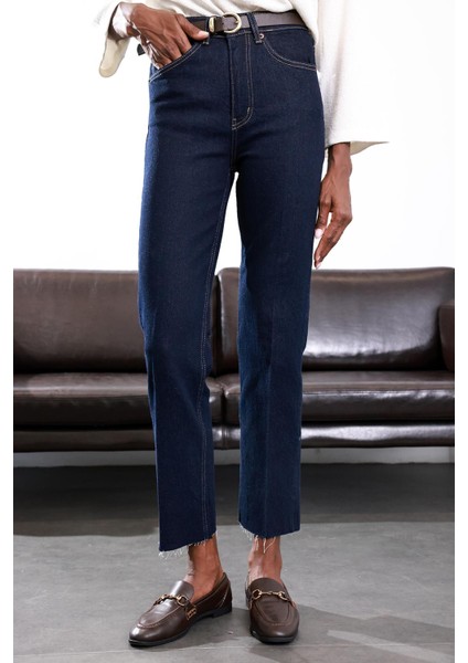 Rins Yıkamalı Yüksek Bel Boyfit Jean fırsatları