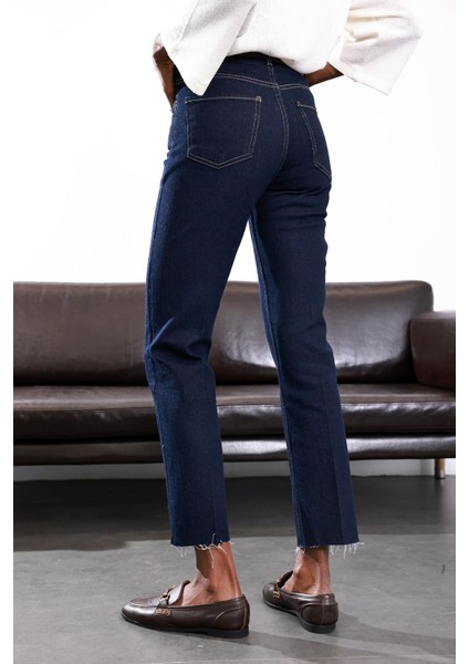 Rins Yıkamalı Yüksek Bel Boyfit Jean indirimleri