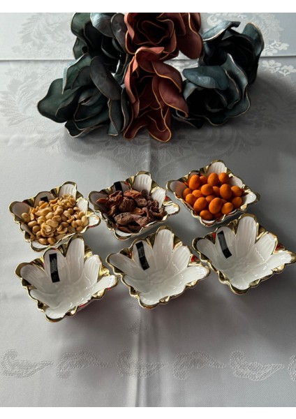 Flora Gold 6'lı Kase Seti Çerezlik fiyatları