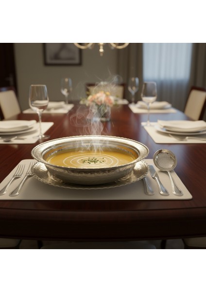 - El Işçiliği 2’li Iç Dış Kalaylı Bakır Tabak Seti – 17 cm Yemek Tabağı ve 19 cm Servis Tabağı, Osmanlı Tarzı Sunum ve Sofra Ürünleri