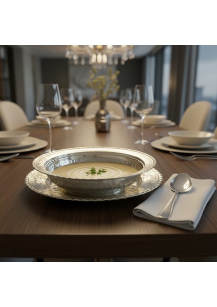 - El Işçiliği 2’li Iç Dış Kalaylı Bakır Tabak Seti – 17 cm Yemek Tabağı ve 19 cm Servis Tabağı, Osmanlı Tarzı Sunum ve Sofra Ürünleri modelleri