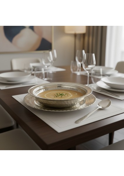 - El Işçiliği 2’li Iç Dış Kalaylı Bakır Tabak Seti – 17 cm Yemek Tabağı ve 19 cm Servis Tabağı, Osmanlı Tarzı Sunum ve Sofra Ürünleri fırsatları