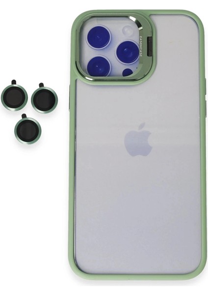 CPT90 iPhone 14 Pro Kılıf Roblox Lens Standlı Kapak - Yeşil