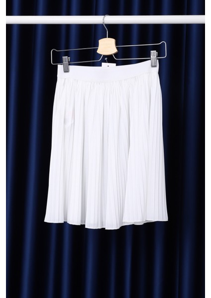 Ekru Lastikli Tunik İçini Uzatan Etek İçlik